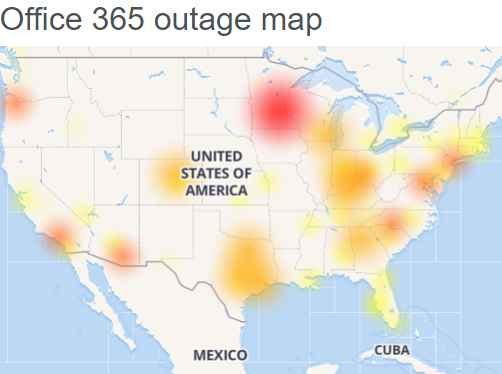 microsoft office 365 outages