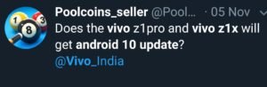 Vivo Z1X Android 10 Update