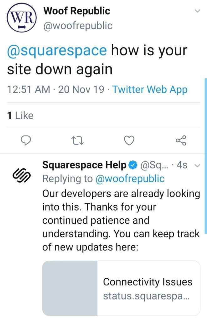[Fixed] Squarespace website not working & throwing 503 error code to