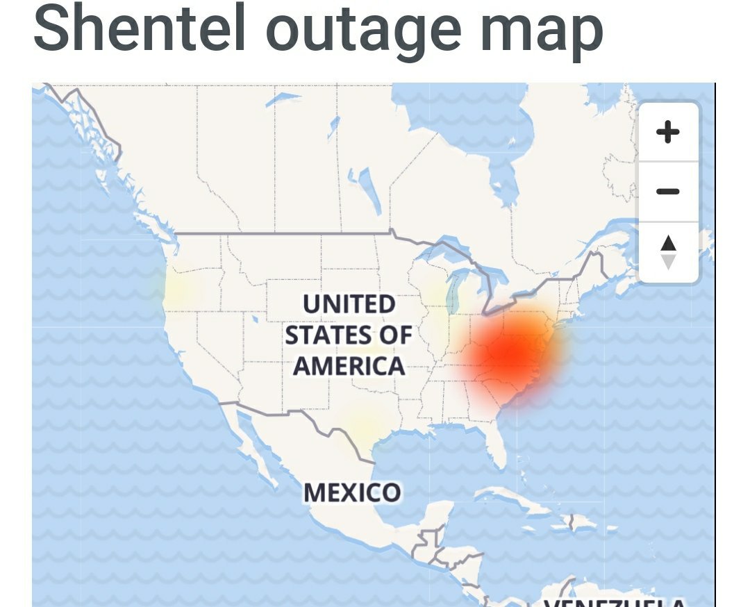 Shentel Outage down & not working for many users DigiStatement