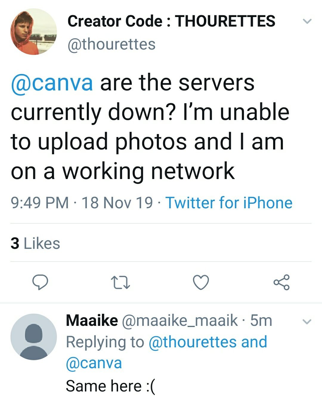 Canva website down - Image upload not working & server issues for many