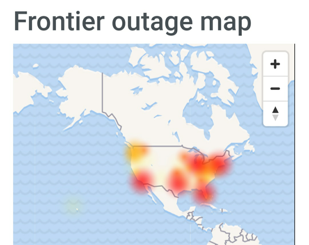 Frontier Outage Broadband down & digital services not