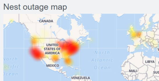 Google Nest app not working : Nest servers down