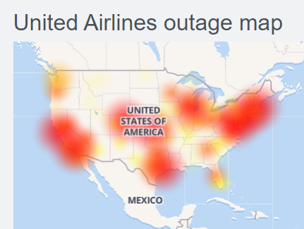 United Airlines websites down 