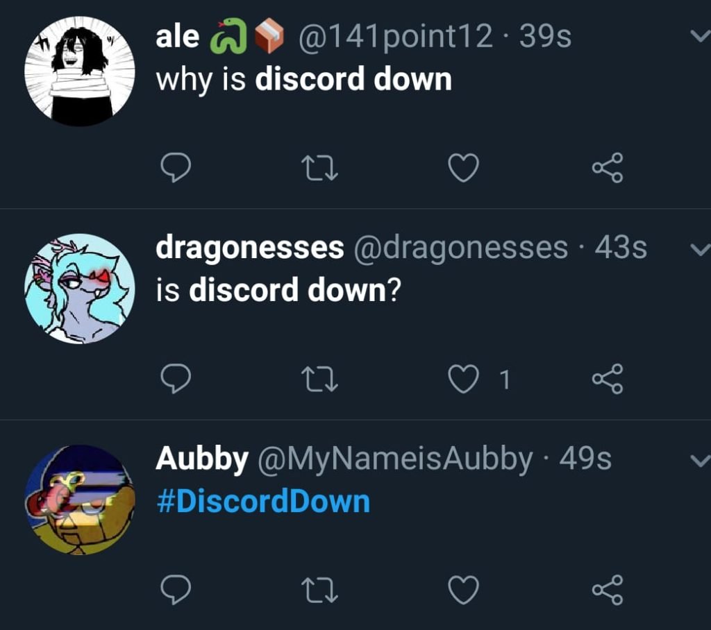 Discord servers down