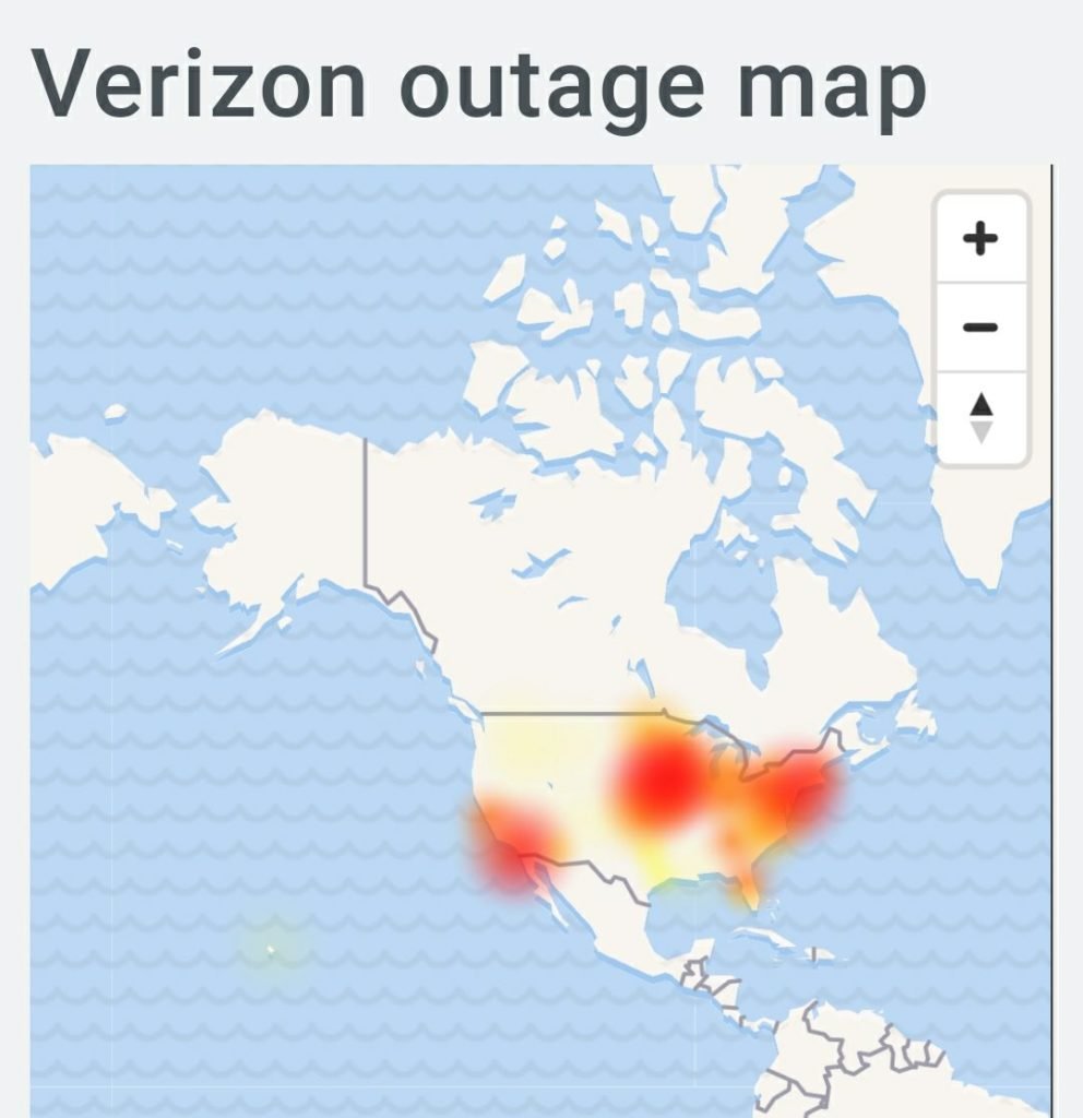 Verizon Down : No cell service & internet connection for many users ...