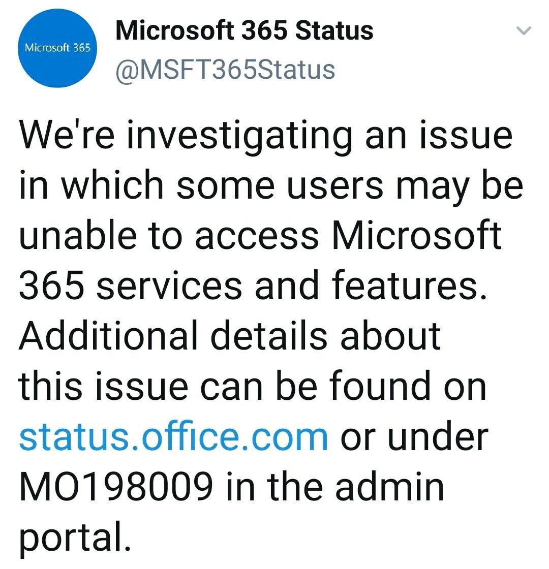 [Official Update] Microsoft Outlook Down : Office 365 & Azure Services ...