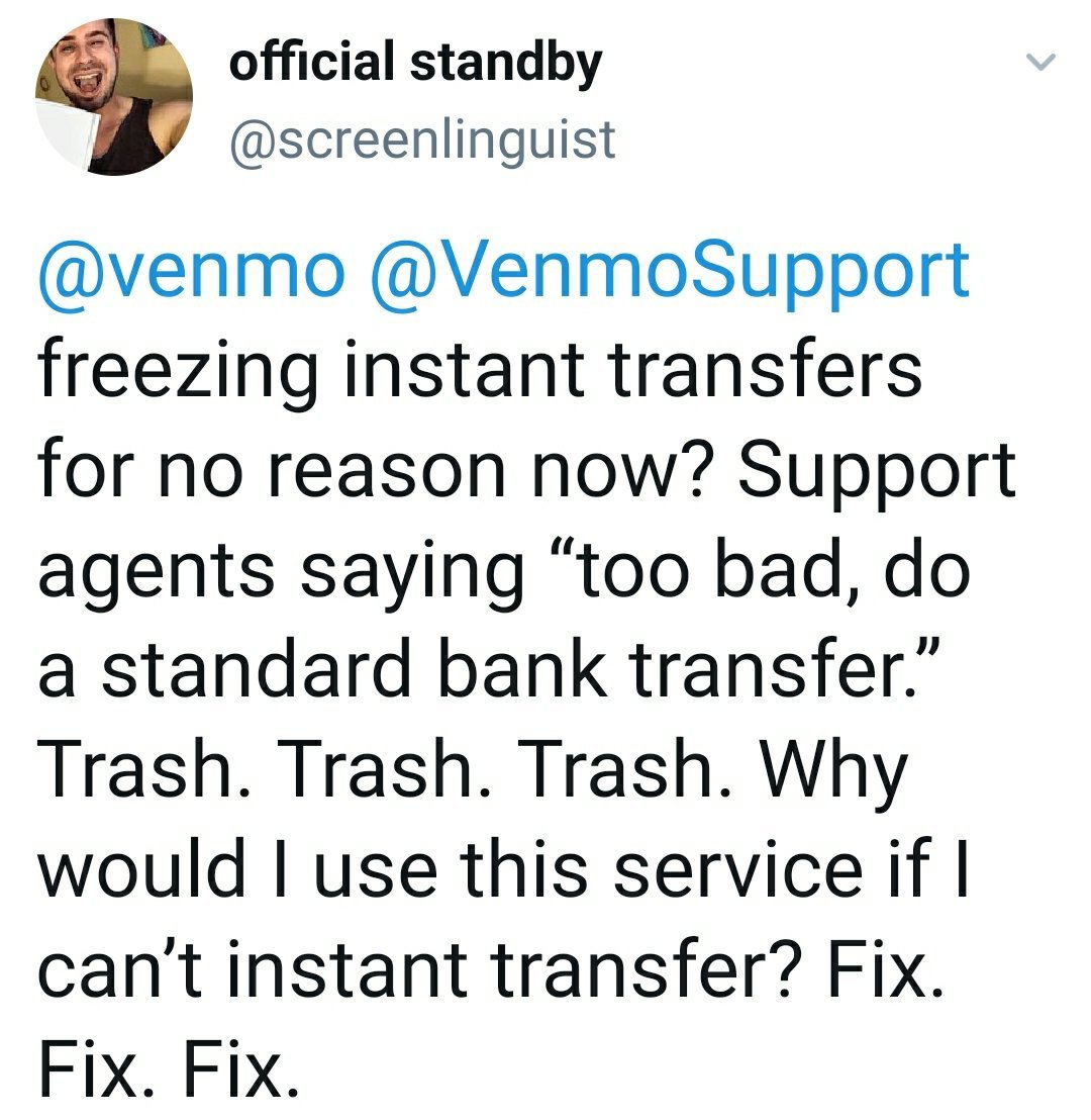 Venmo Down Money transfer not working for many users DigiStatement