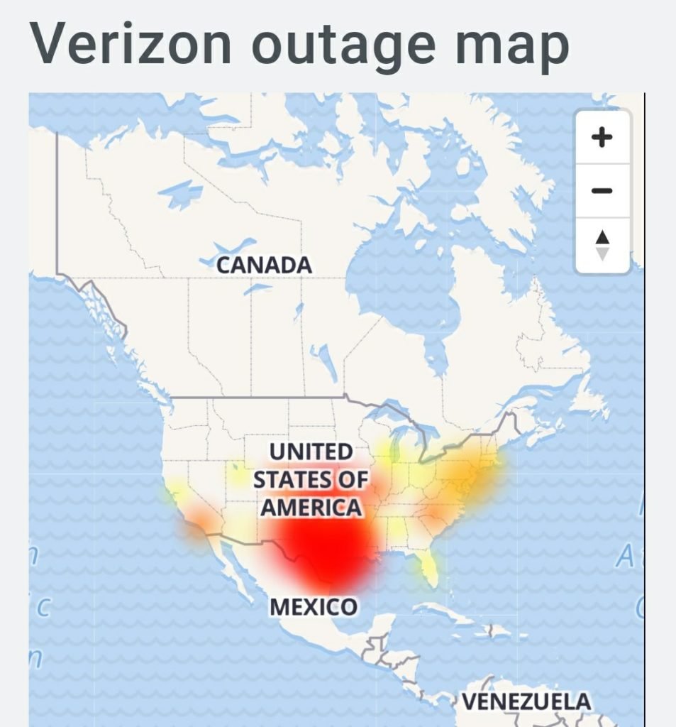 Verizon Outage No service & data for many users, majorly down in