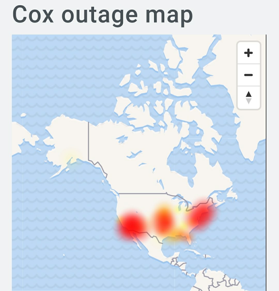 Cox Internet down & not working in many locations - DigiStatement