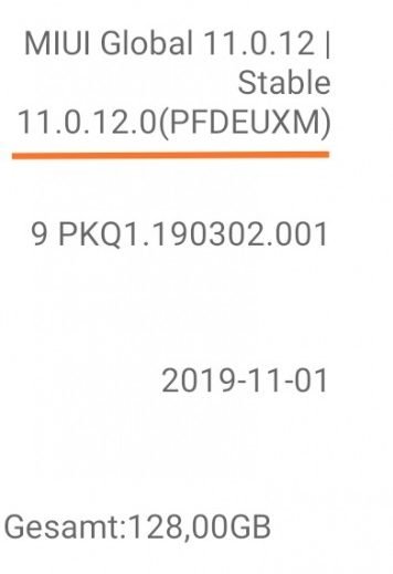 Mi Note 10 MIUI 11 (V11.0.12.0.PFDEUXM)