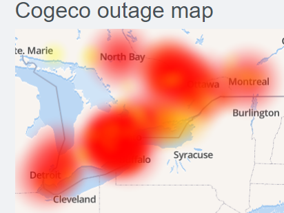 Cogeco internet down (not working