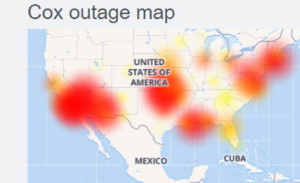 Cox Wifi Outage Map Official Update Cox Internet Down Not Working Cox Outage Digistatement