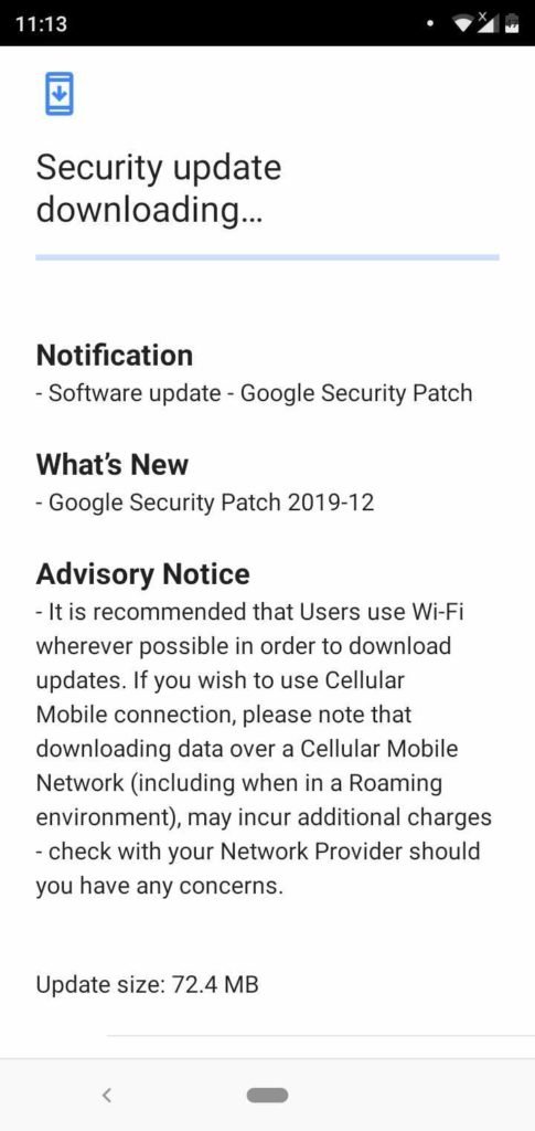 Nokia 5.1 Plus december security update