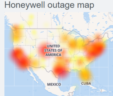 Honeywell Home app & website down (not working)