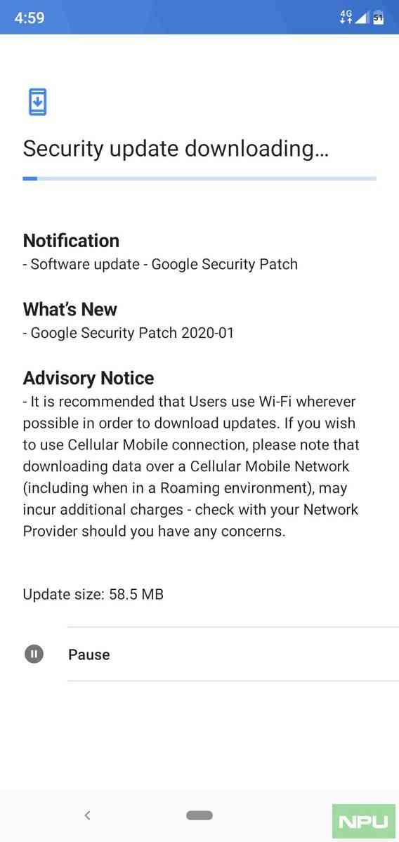 Nokia 5.1 Plus January security update