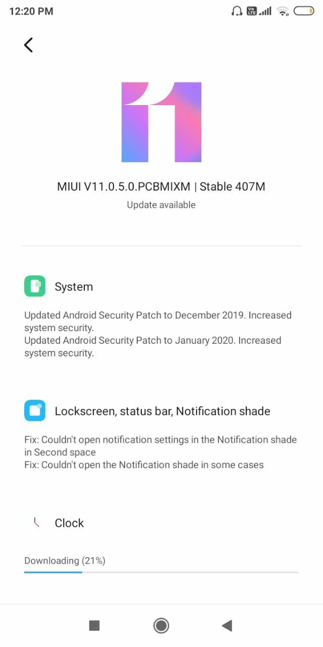 Redmi 6A MIUI V11.0.5.0.PCBMIXM Update