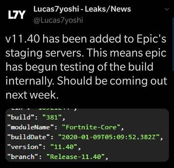 Fortnite update v11.40