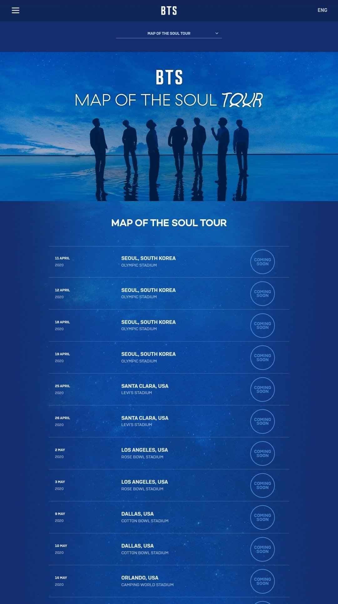BTS Map of the Soul Tour Dates, details, tickets, Schedule, Timings