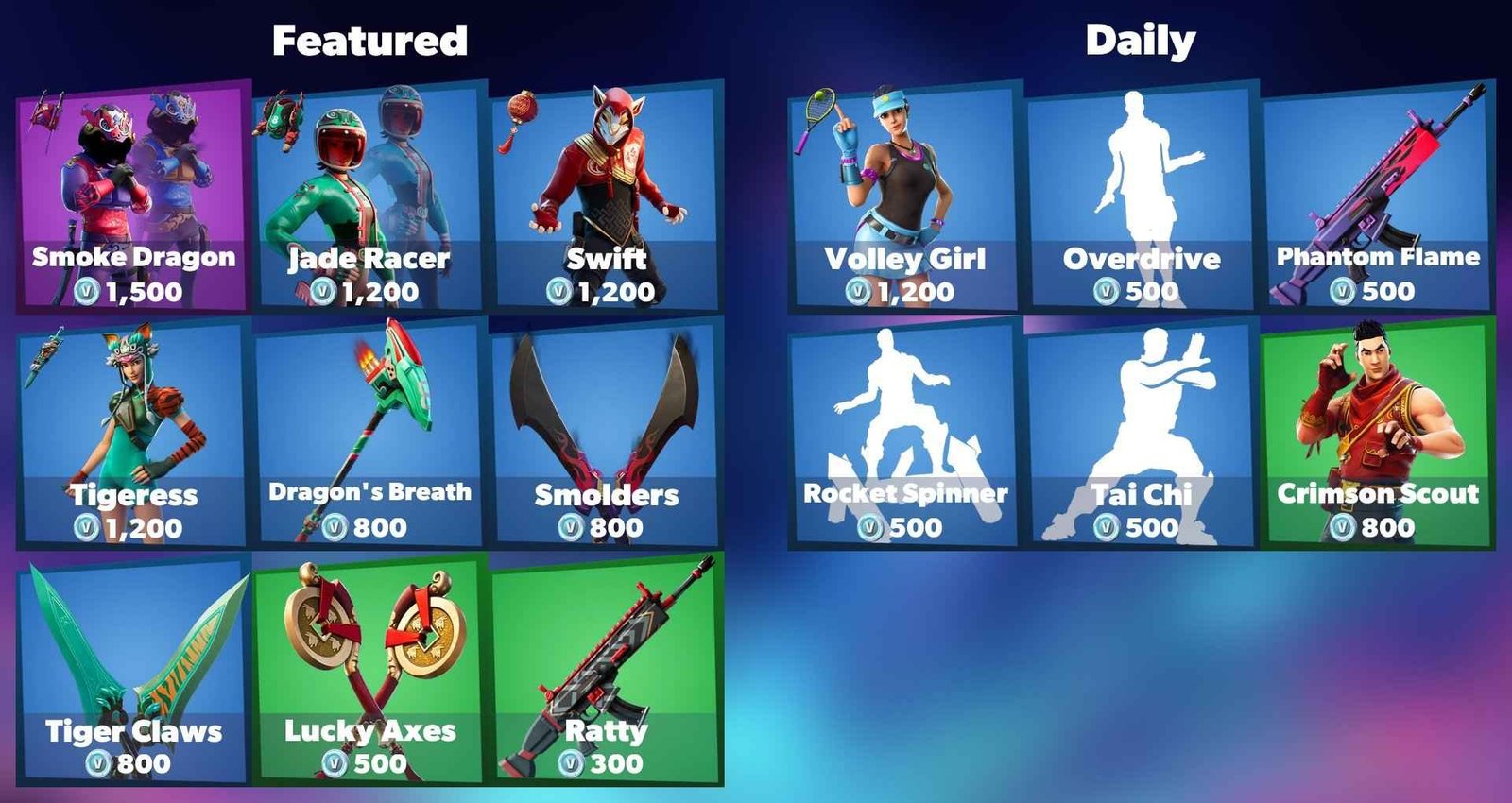 items shop fortnite