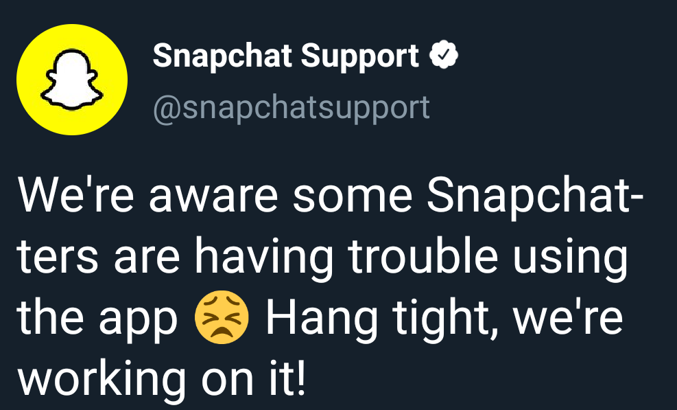 Snapchat down