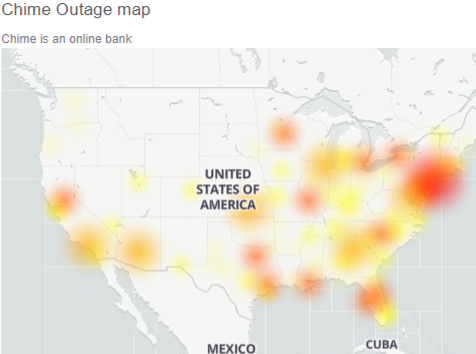 Chime app & website Down (not working) 