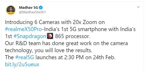 Realme X50 Pro 5G specifications