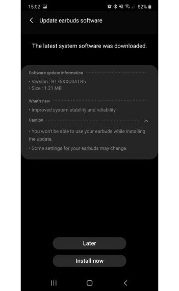 Samsung Galaxy Buds Firmware update