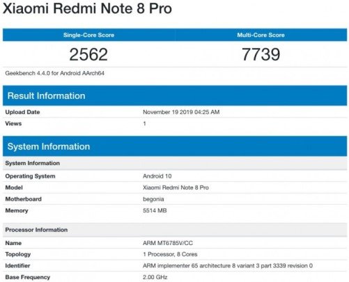 Redmi Note 8 Pro Android 10 