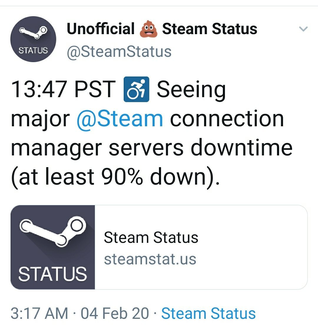 Steam Status (Unofficial) (@SteamStatus) / X