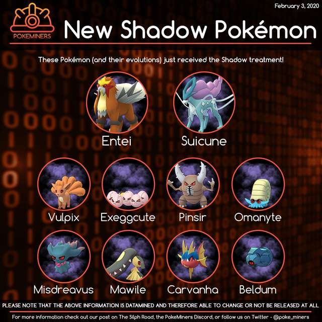 Shadow Legendary Pokemon