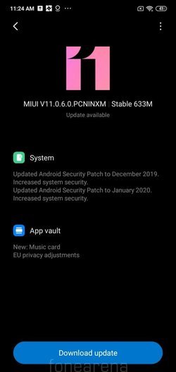 Redmi 8a MIUI Update