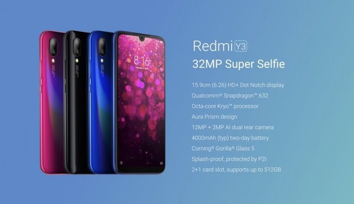 release date of redmi y3