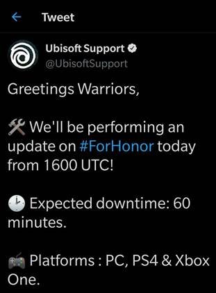 for honor server status