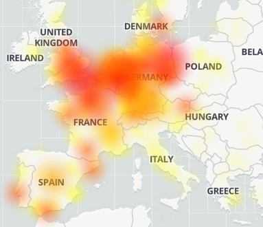 League of Legends outage map Downdetector