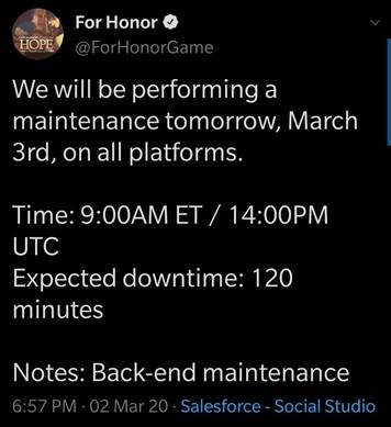 for honor server status