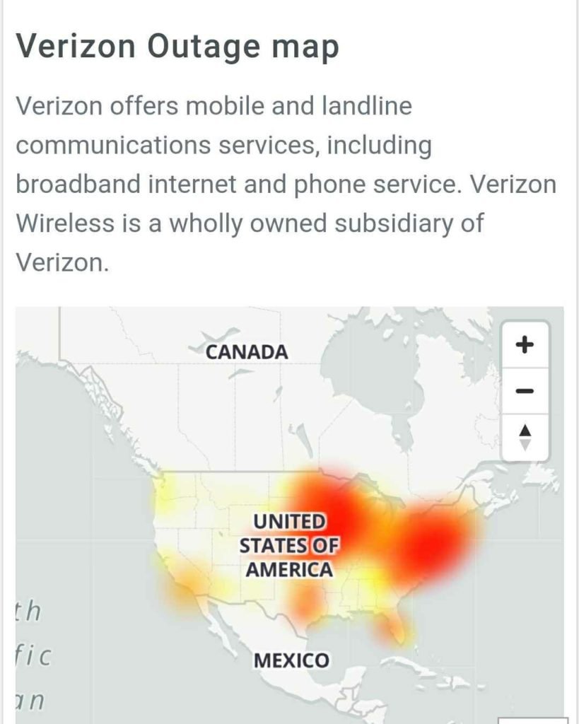 Verizon Outage - Users can't make calls & cell service down for many ...