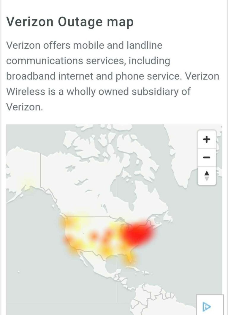 Verizon Outage No service for many users & unable to make calls