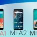 Mi A1, A2 and A3