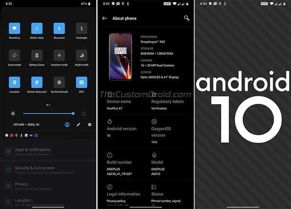 Oneplus 6 Oxygen OS 10.3.2