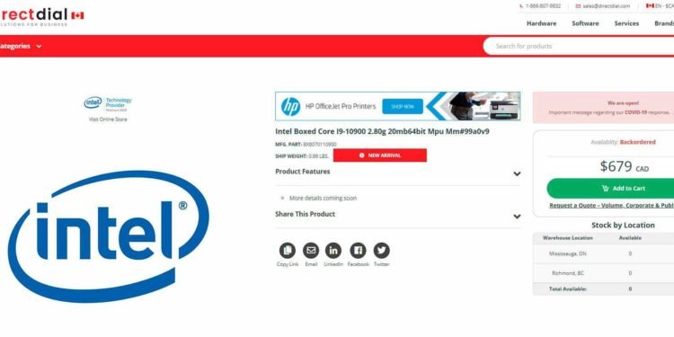 Intel Comet Lake Pricing Leaked (Core-i9, Core-i7, )
