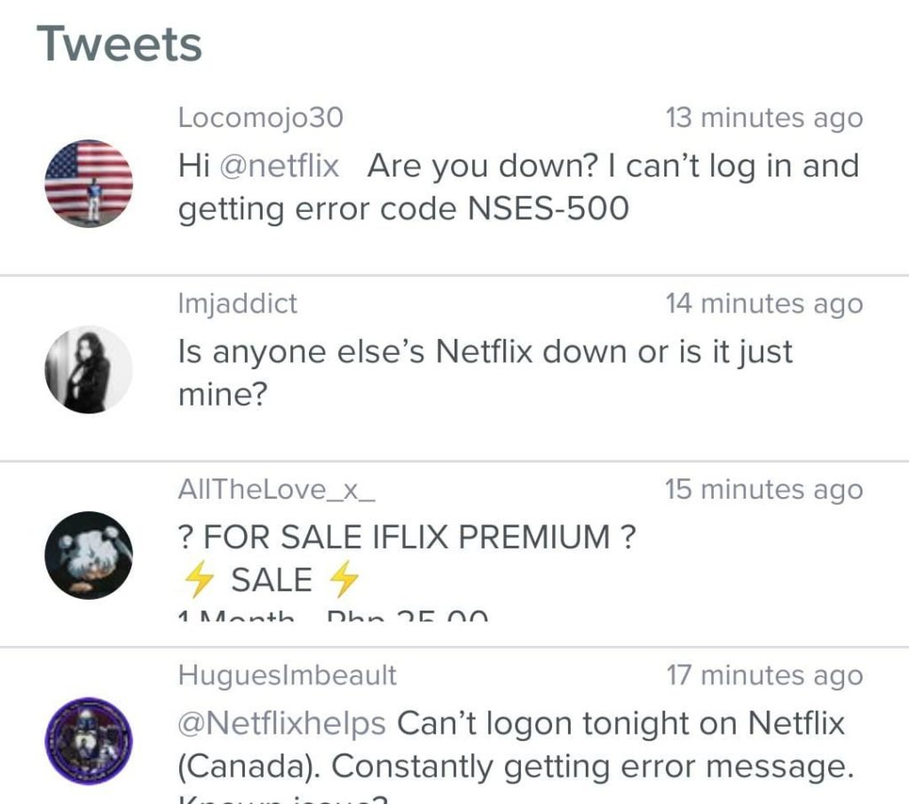 Netflix down, not working for many users, getting error code NSES500