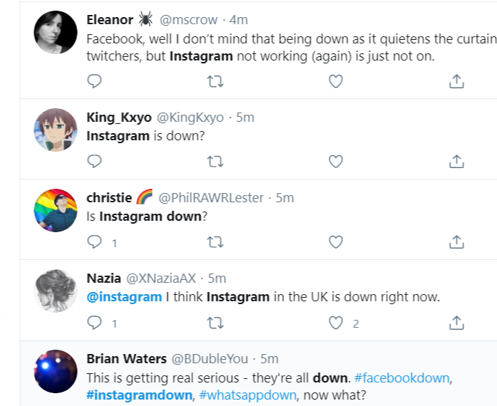 instagram down today
