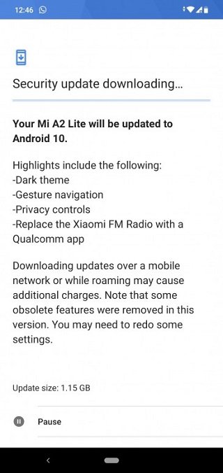 Android update A2 Lite