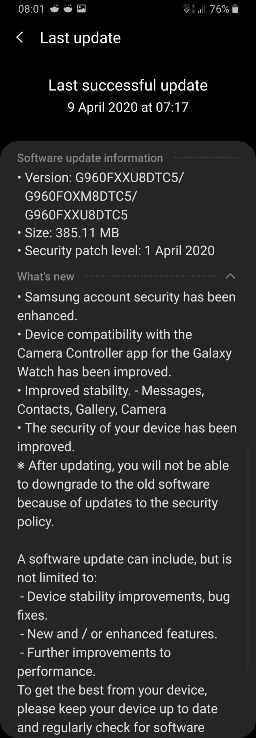 Samsung Galaxy S9, S9+ April security Patch rolling out now