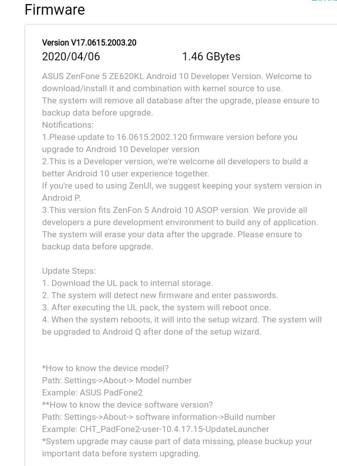 ASUS ZenFone 5 Android 10 beta (AOSP-based) rolled out by ASUS