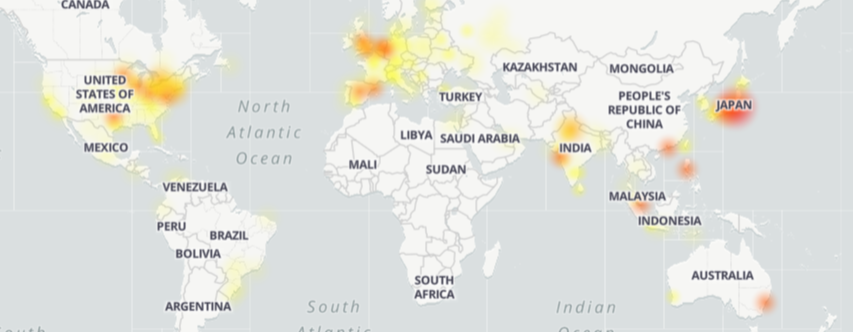 youtube outage map