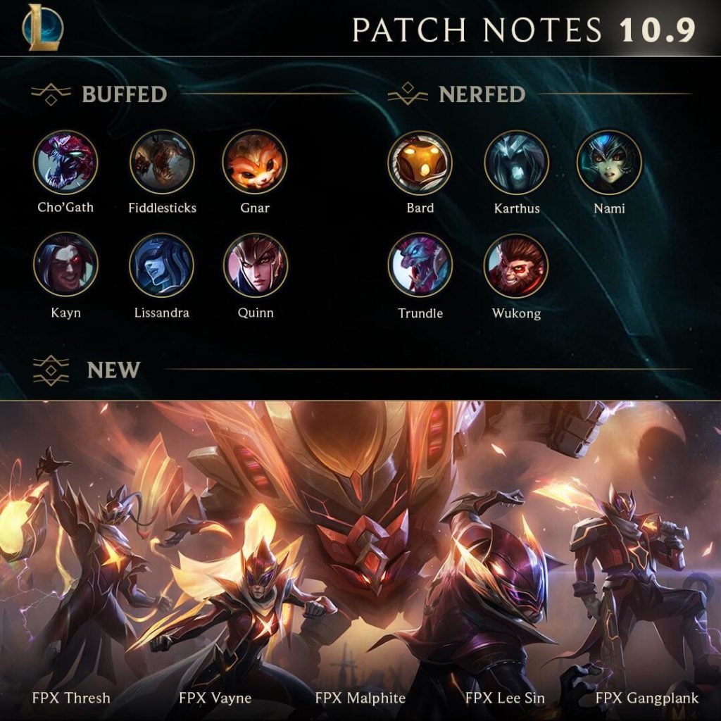 [Updated]League of Legends Patch 10.9 (PBE) update patch notes ...