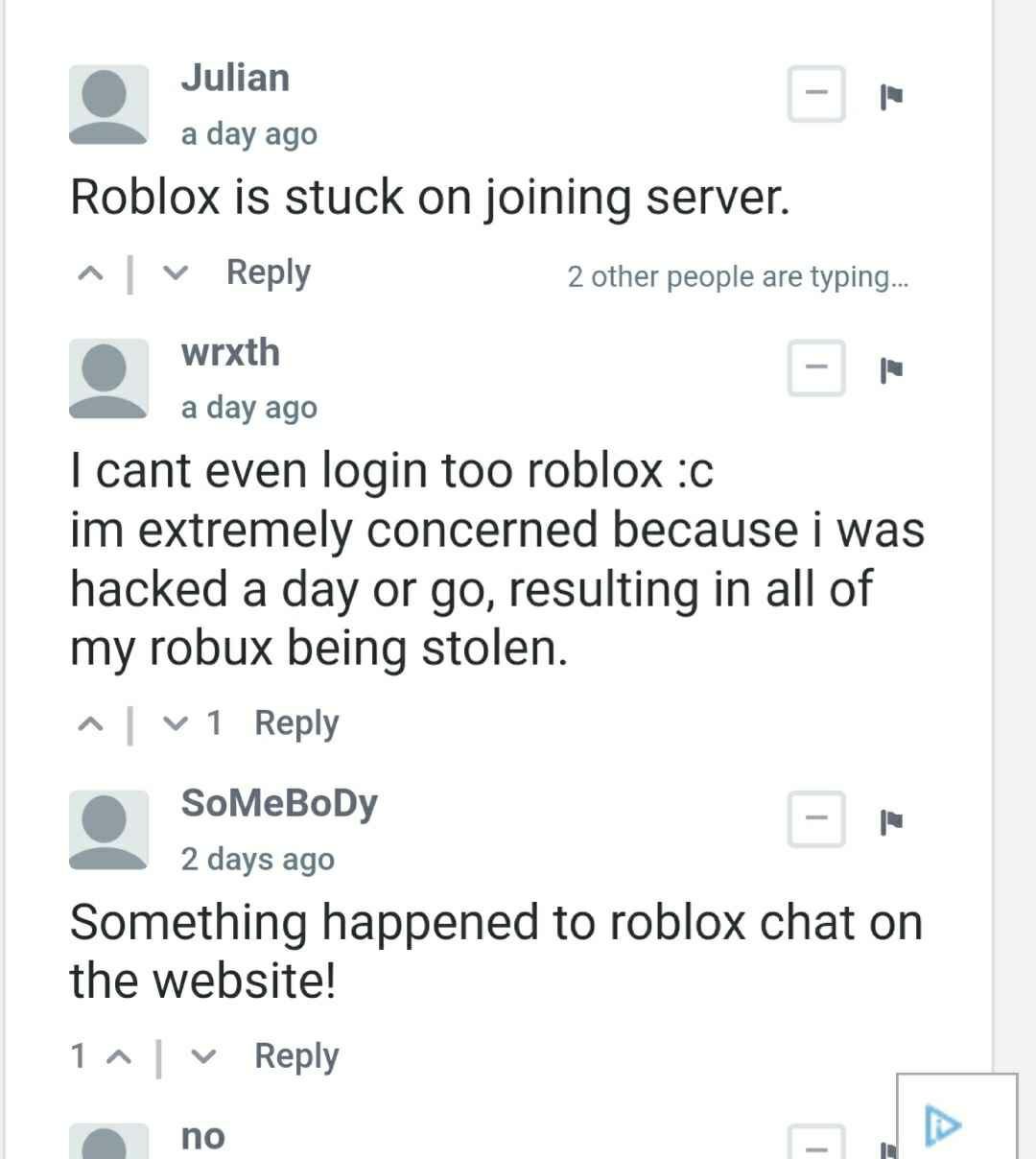 Roblox login issues