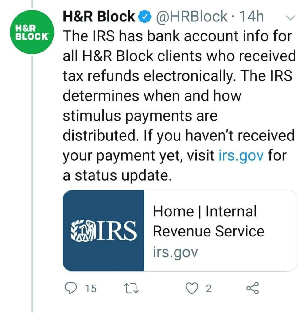 [Updated] H&R Block Emerald Card Stimulus payments /deposit /check not